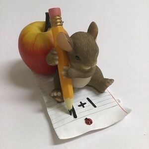 Fitz & Floyd Charming Tails Mouse Figurine You've Taught Me So Much Teacher Gift